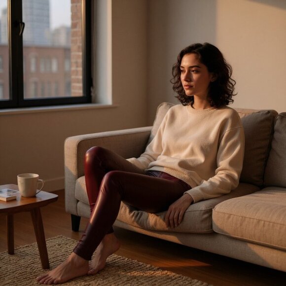 Wolford Pants - Wolford Shaping Vegan Leather Leggings NWT NEW Size 34 Size 2